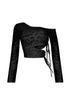 Chloe Burnout Mesh Cutout Top